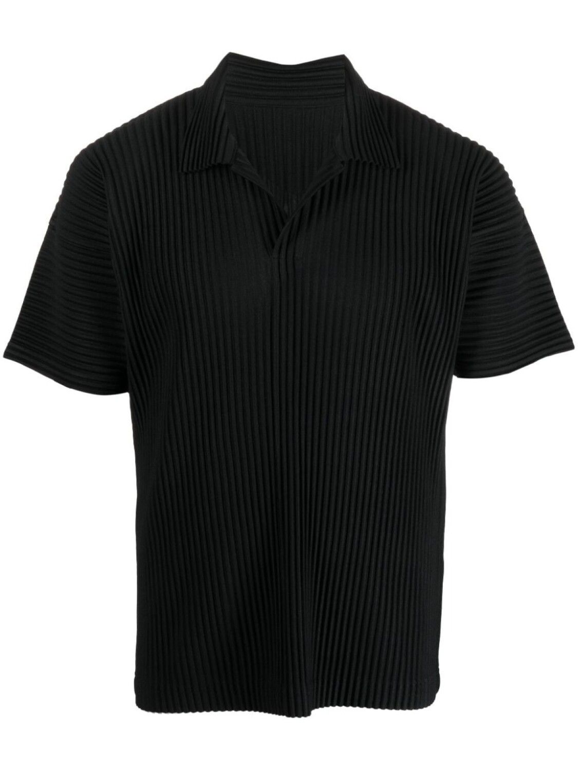 

Плиссированная рубашка с короткими рукавами Homme Plissé Issey Miyake, черный
