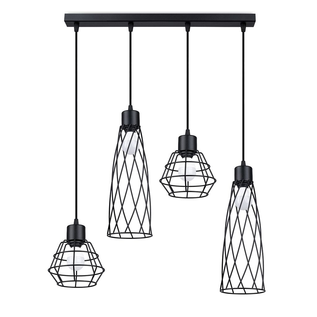 

Подвесной светильник SUBA 4L черный 4xE27 15W сталь 120x15x58см Sollux Lighting