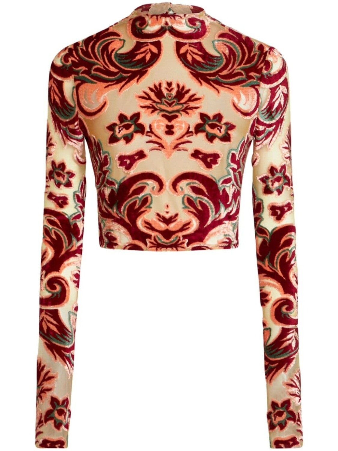 

ETRO топ из тюля с жаккардовым узором, нейтральный цвет