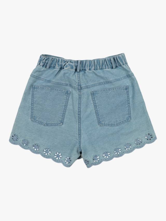 Детские хлопковые джинсовые шорты Niobe с вышивкой The New Society, Denim — фото 2