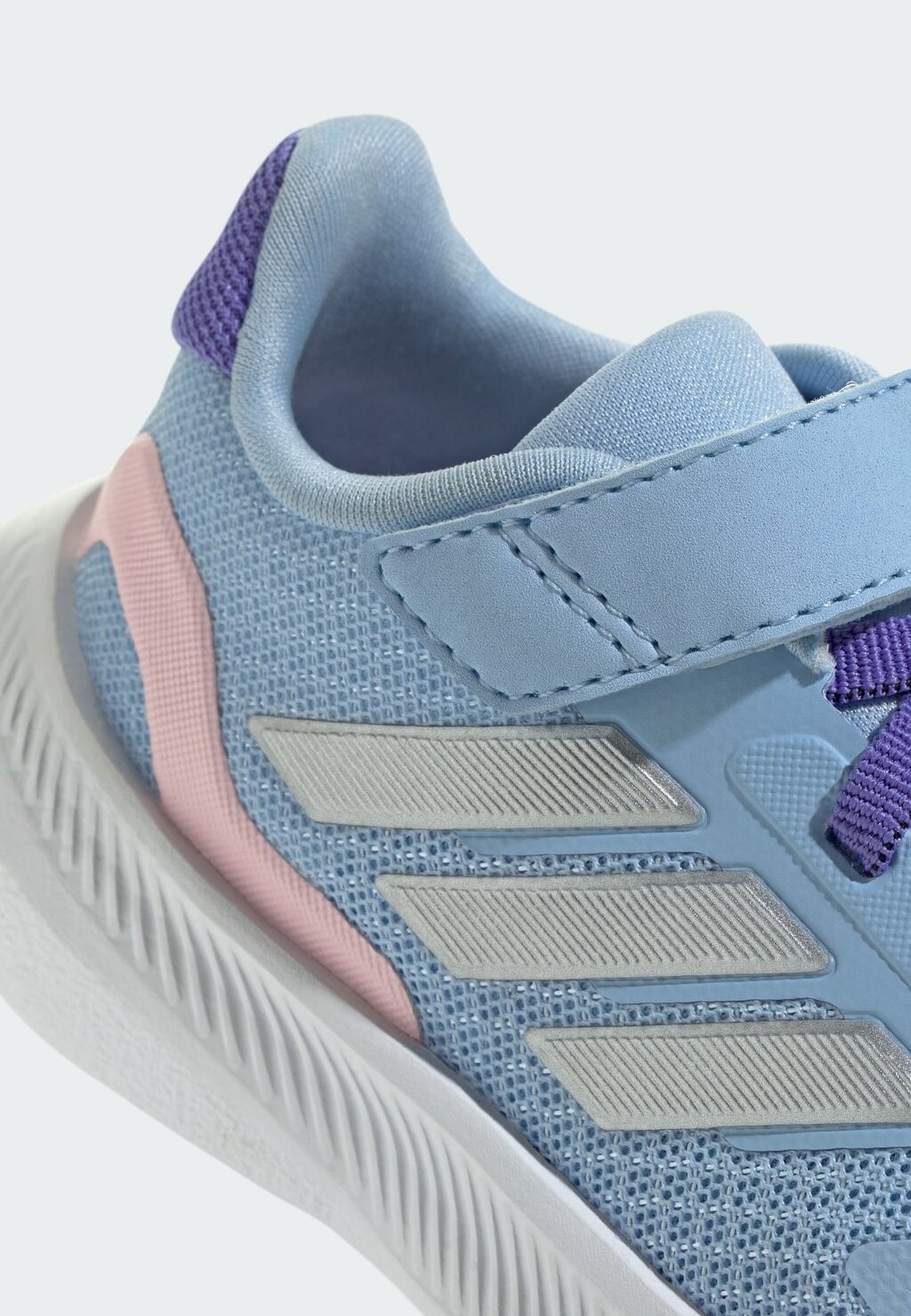 

Кроссовки Runfalcon 5 adidas Sportswear, светящийся синий серебристый металлик прозрачный розовый