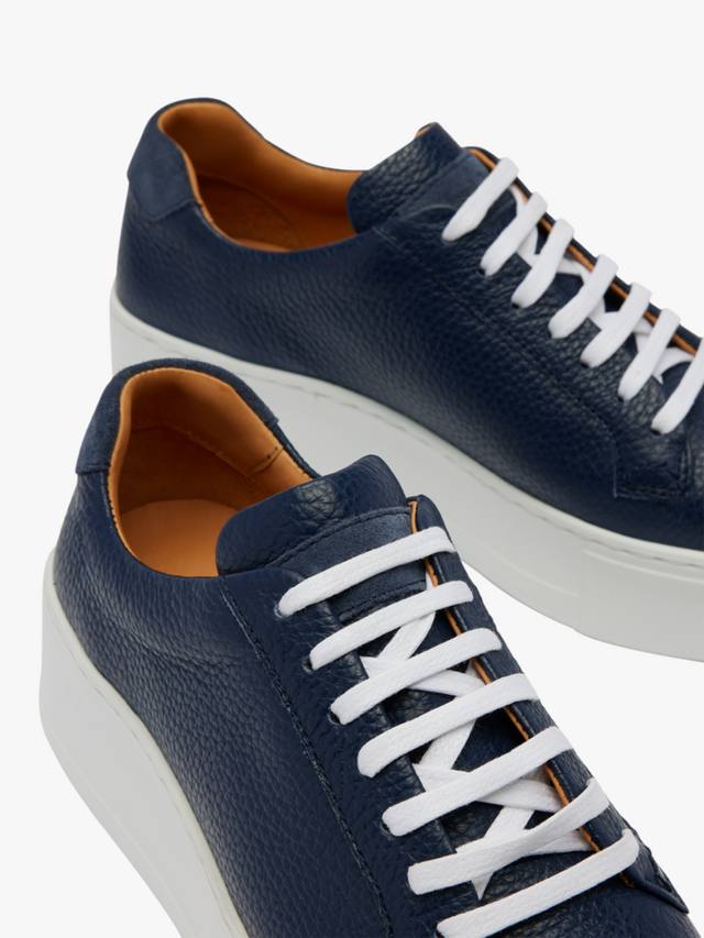 Кроссовки Park Cord Leather на шнуровке с платформой Russell & Bromley, Blue — фото 4