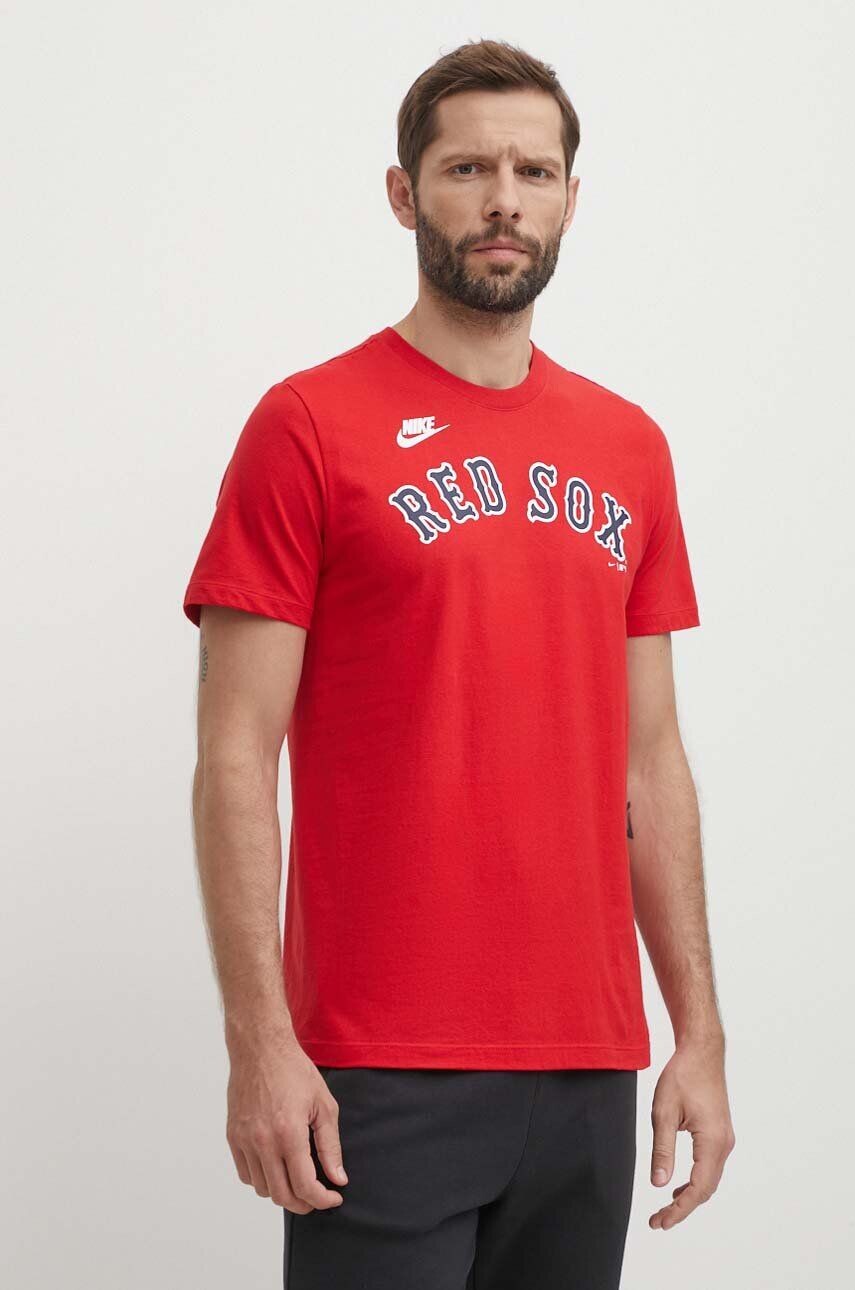 

Хлопковая футболка Boston Red Sox Nike, красный