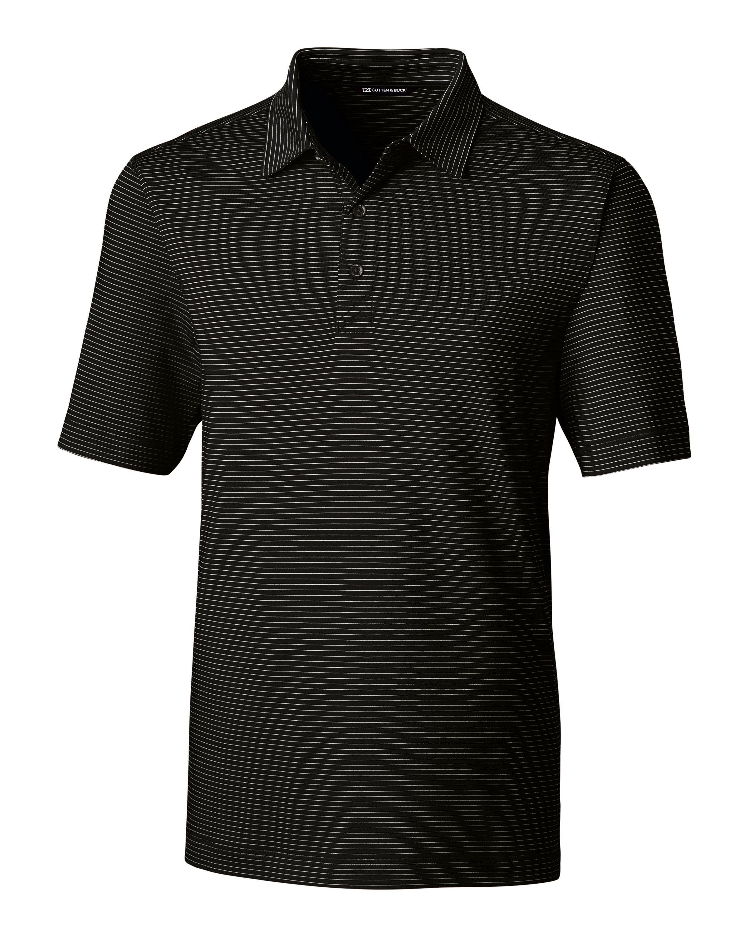 

Рубашка поло Cutter & Buck Forge Pencil Stripe Stretch для мужчин больших и высоких размеров, черный