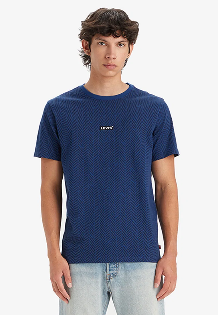 Футболка, свободный крой, короткий рукав, Levi's, синий