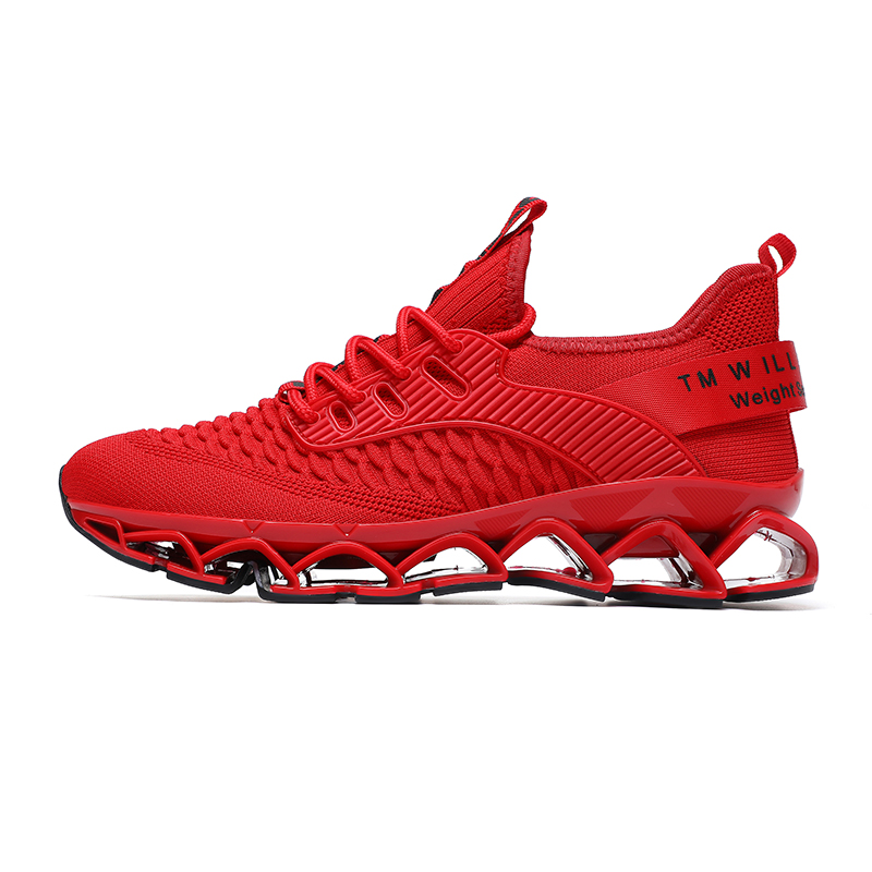 

Boogie Bear Амортизирующие и дышащие мужские кроссовки Red Low Top, цвет Red
