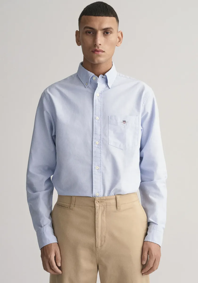 

Деловая рубашка Gant "REG OXFORD SHIRT", рубашка Оксфорд стандартного кроя, голубой