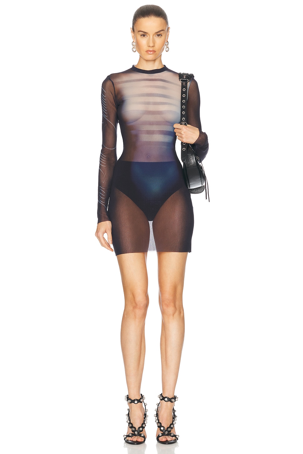 

Короткое платье Le Mâle Jean Paul Gaultier, темно-синий/голубой/белый