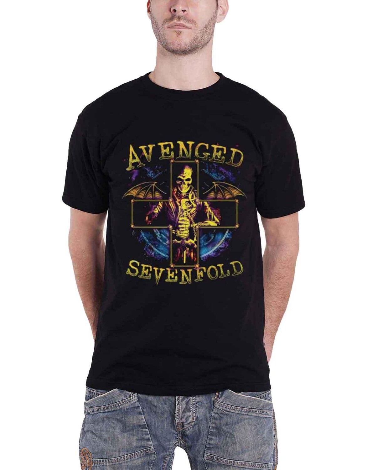 

Футболка с распятием Avenged Sevenfold, черный