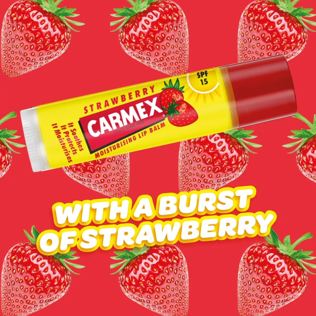 Увлажняющий бальзам для губ Carmex Strawberry с SPF 15 Carmex — фото 2