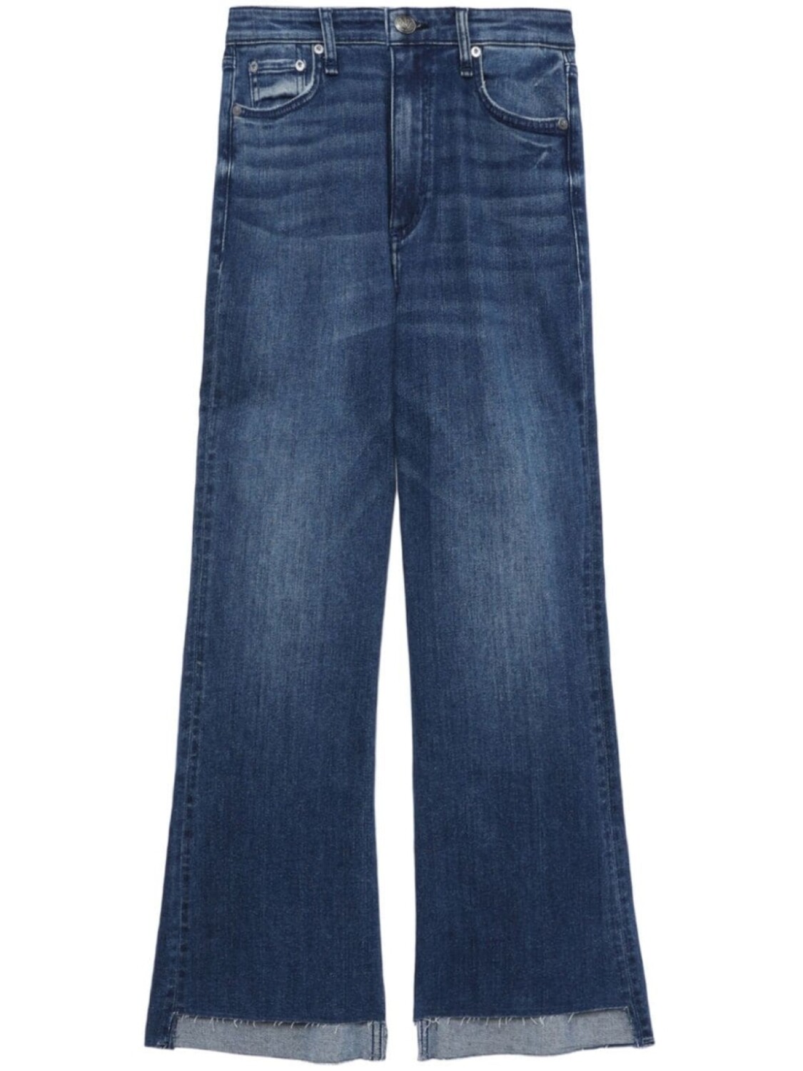 

Укороченные джинсы с завышенной талией Rag & bone, синий