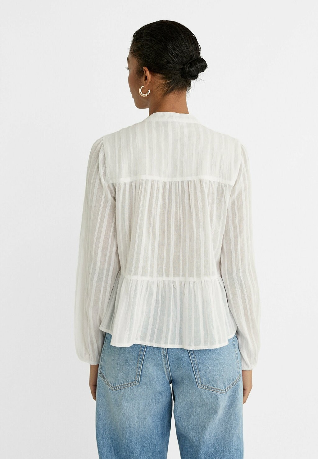 

Блузка Flowing Boho Stradivarius, белая