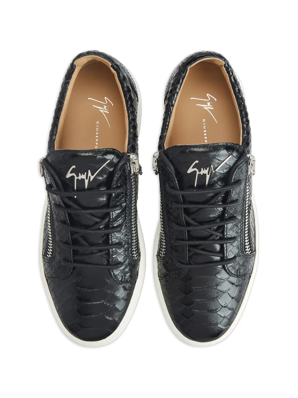 Кроссовки Frankie на молнии Giuseppe Zanotti, черный — фото 4
