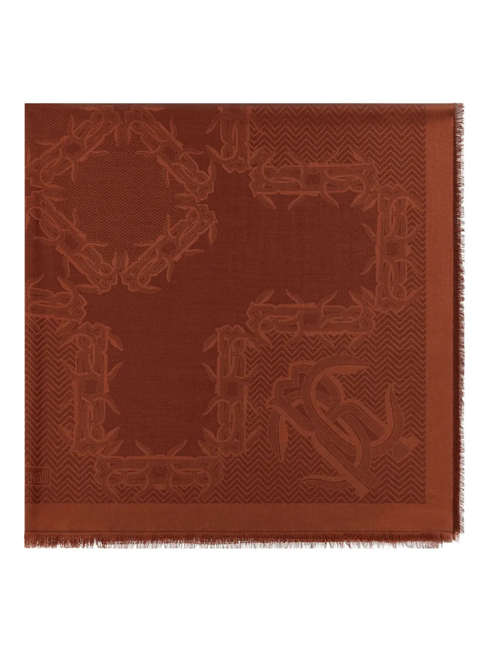 

Жаккардовый шарф с монограммой Roberto Cavalli, красный