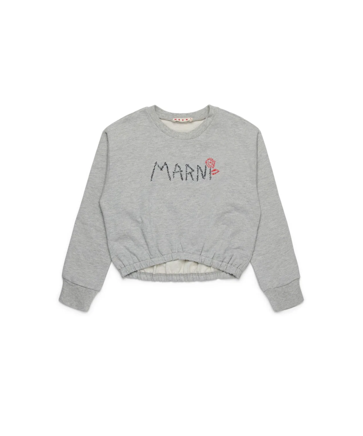 Детский пуловер MARNI KID с вышивкой, серый
