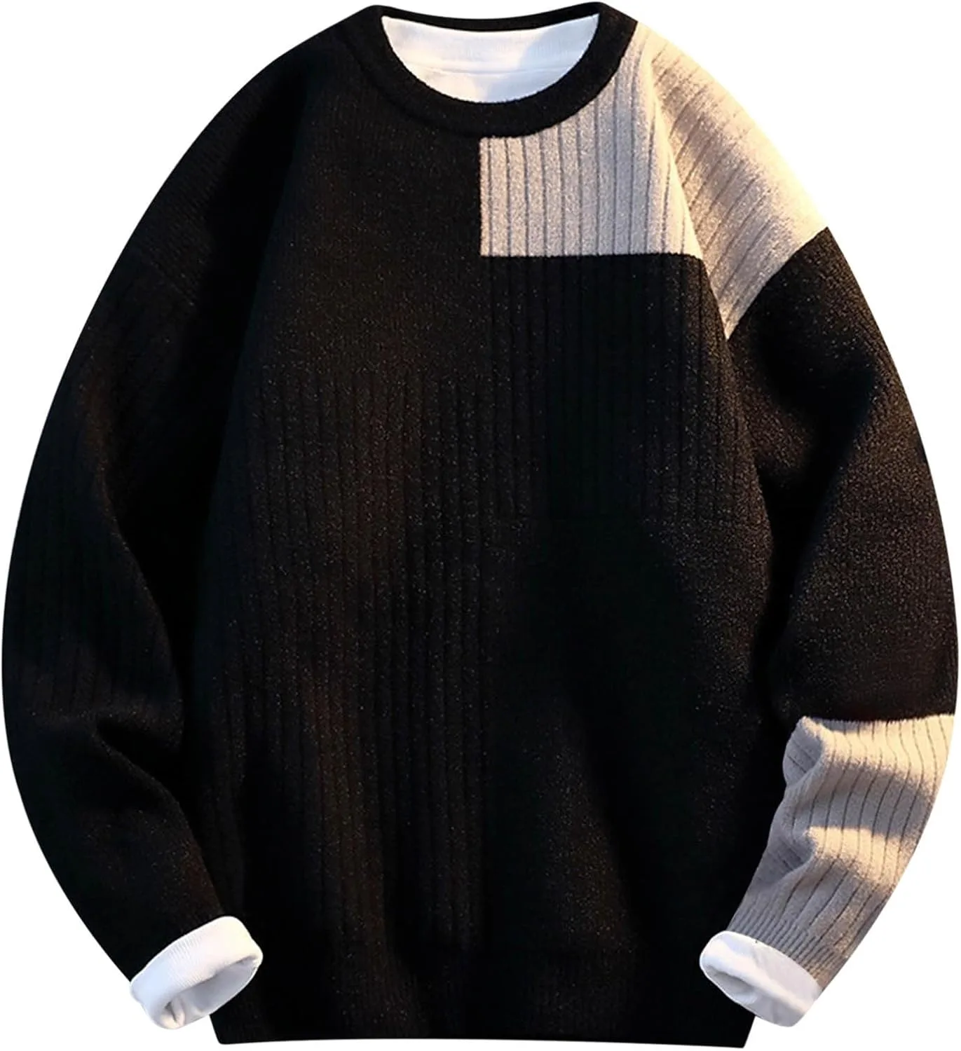 

Мужской свитер Cambkatl с цветными блоками, утепленный флисом