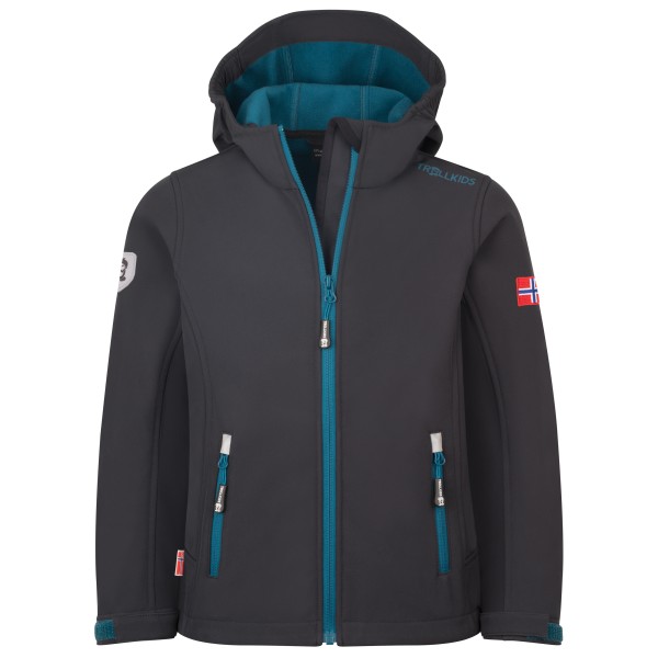 

Детская куртка троллфьорд - куртка софтшелл Trollkids, мультиколор