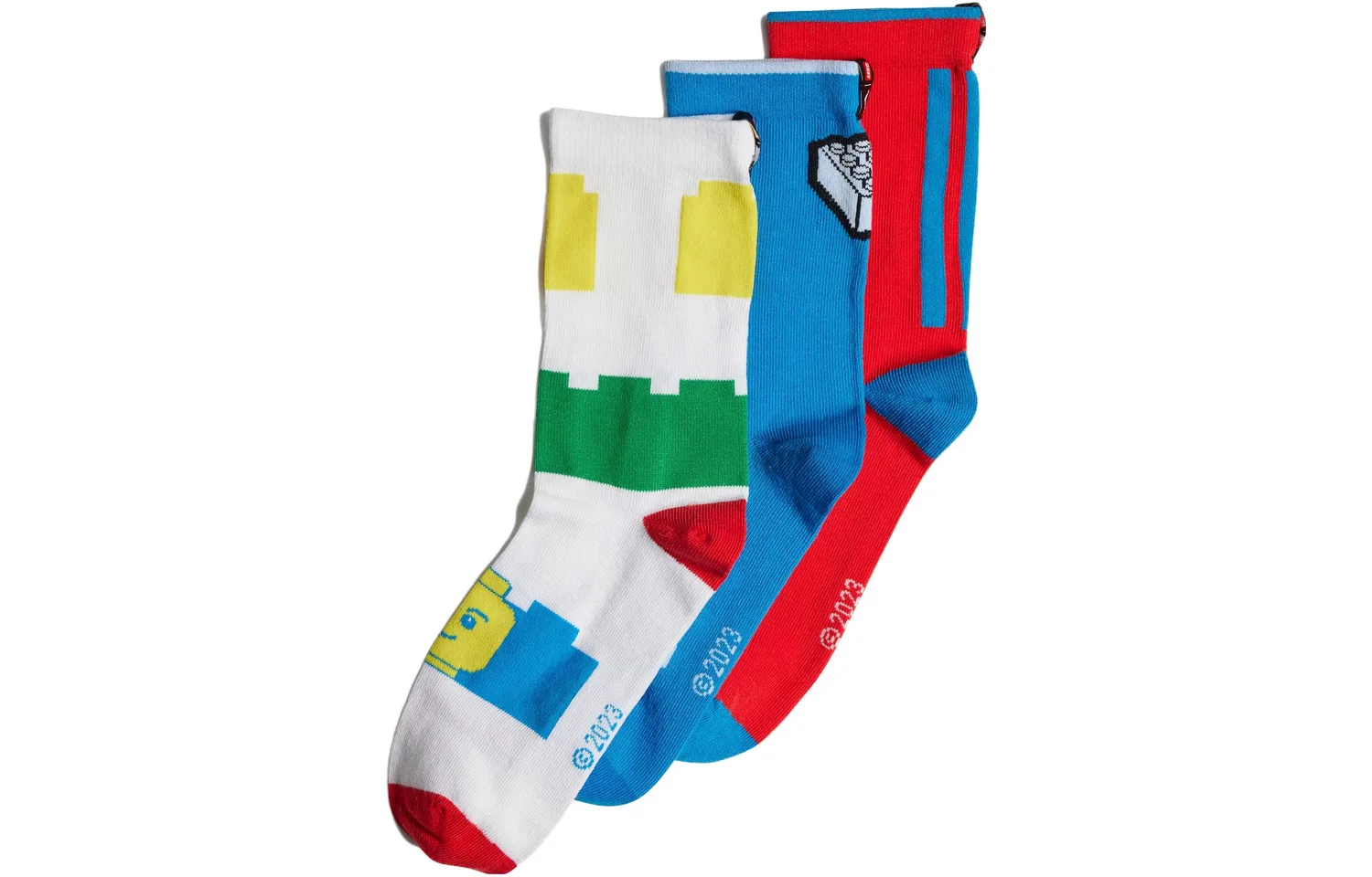 Детские носки LEGO Adidas, 3 Pack (White, Blue, Red) — фото 3