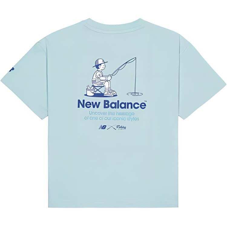Детская футболка New Balance, светло-голубой — фото 2