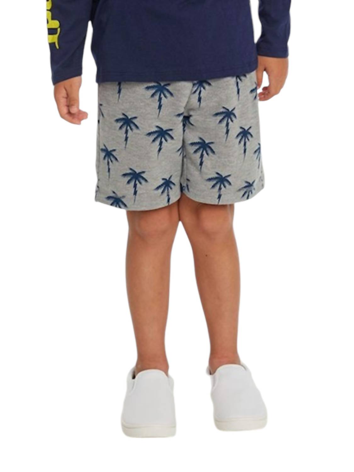 

Уютные трикотажные пляжные шорты Lightning Palms в цвете Heather Grey Chaser