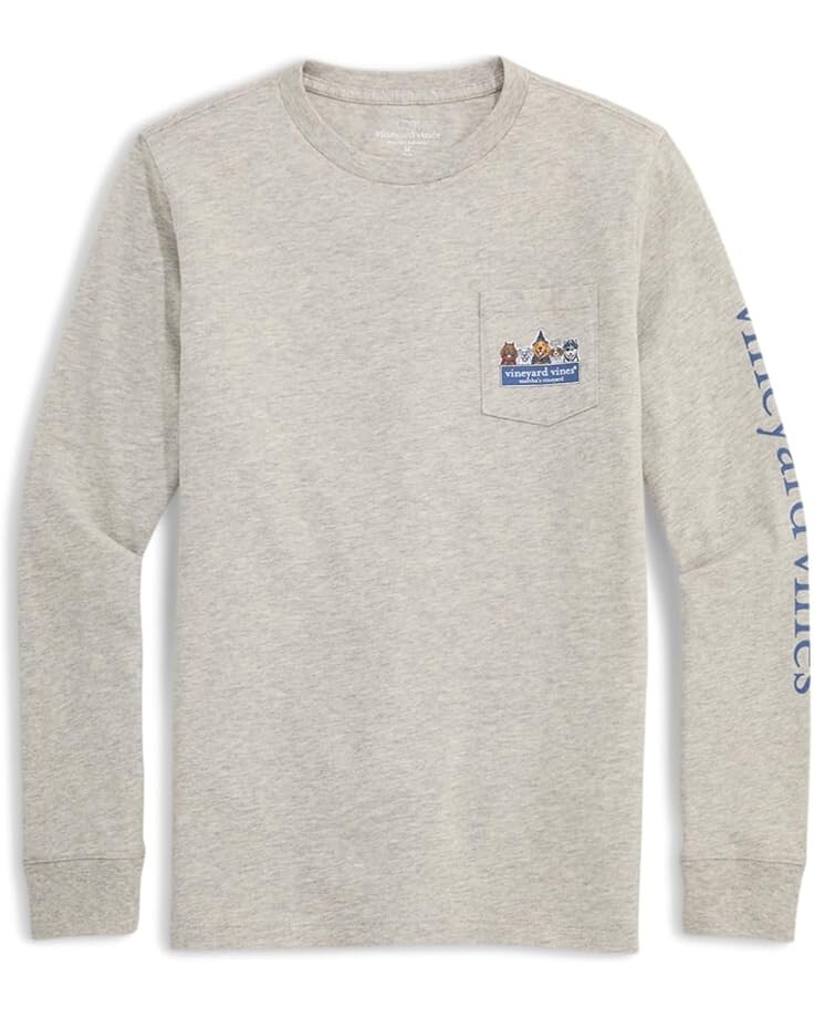 

Лонгслив Vineyard Vines Kids Halloween Pups Long Sleeve Tee, цвет Grey Heather