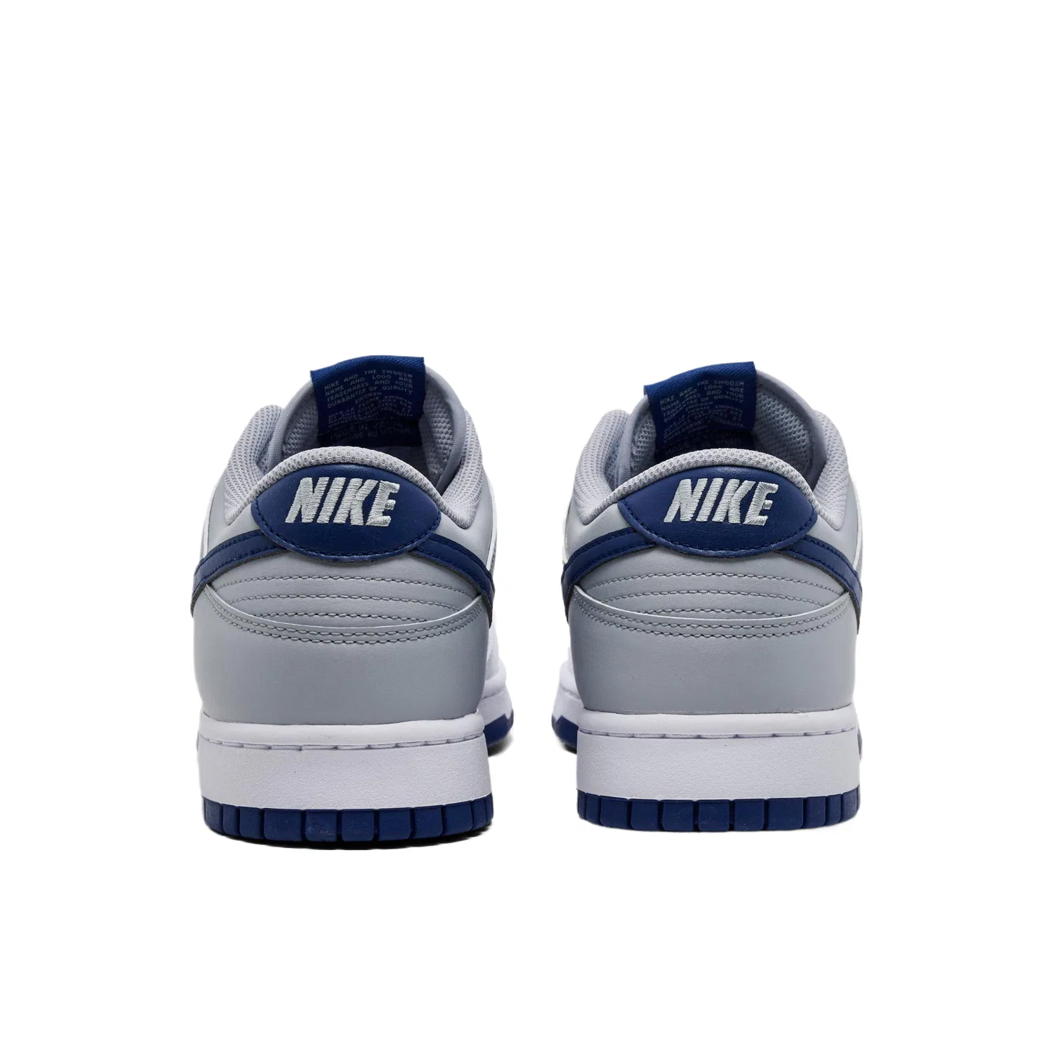 Кроссовки скейтбординговые Nike Dunk Low белые/темно-синий/платина/серый — фото 4