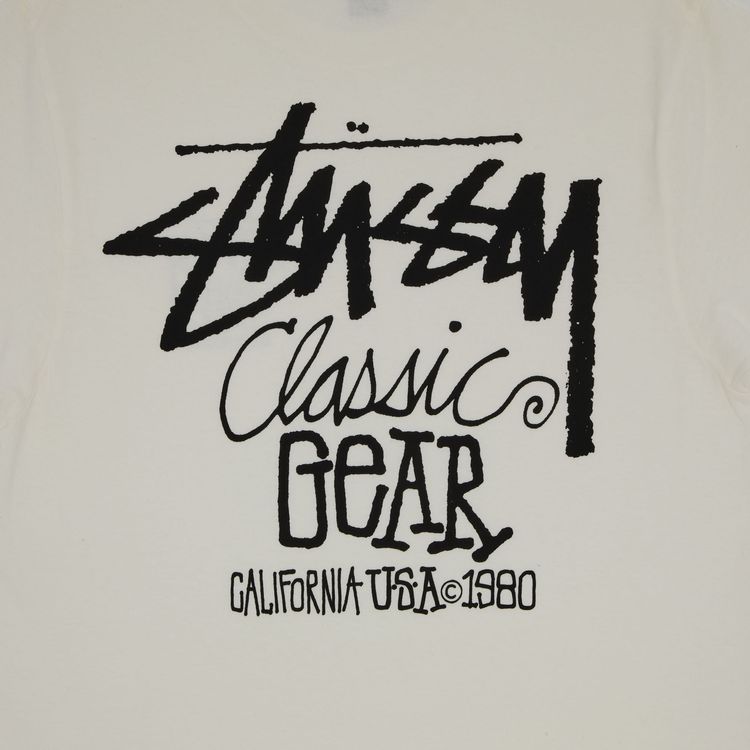 Футболка Stussy Classic Gear Tee Pigment Dyed 'Natural', кремовый — фото 3