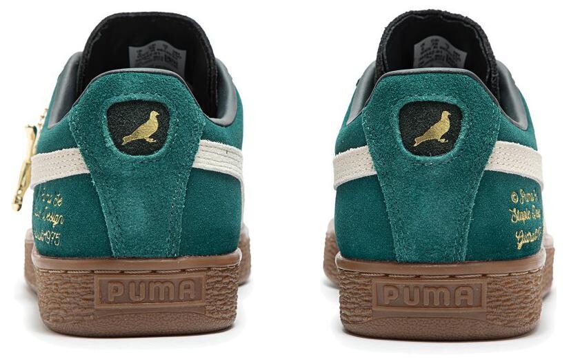 PUMA Suede удобная и универсальная, амортизирующая и износостойкая с глубоким вырезом белого цвета для мужчин и женщин, рождественского зеленого цвета., Malachite — фото 4