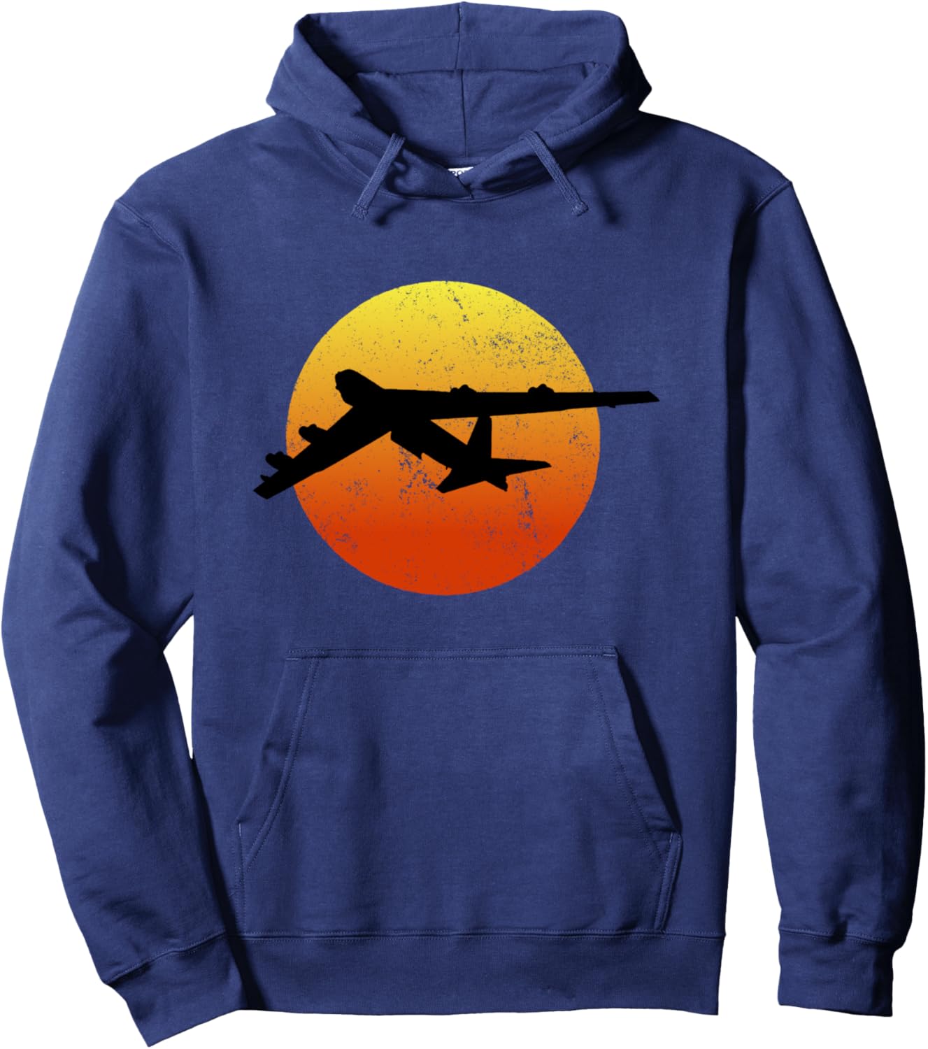 

Худи B-52 StratoFortress Silhouette Sunset Bomber B52 The Salty Veteran, темно-синий