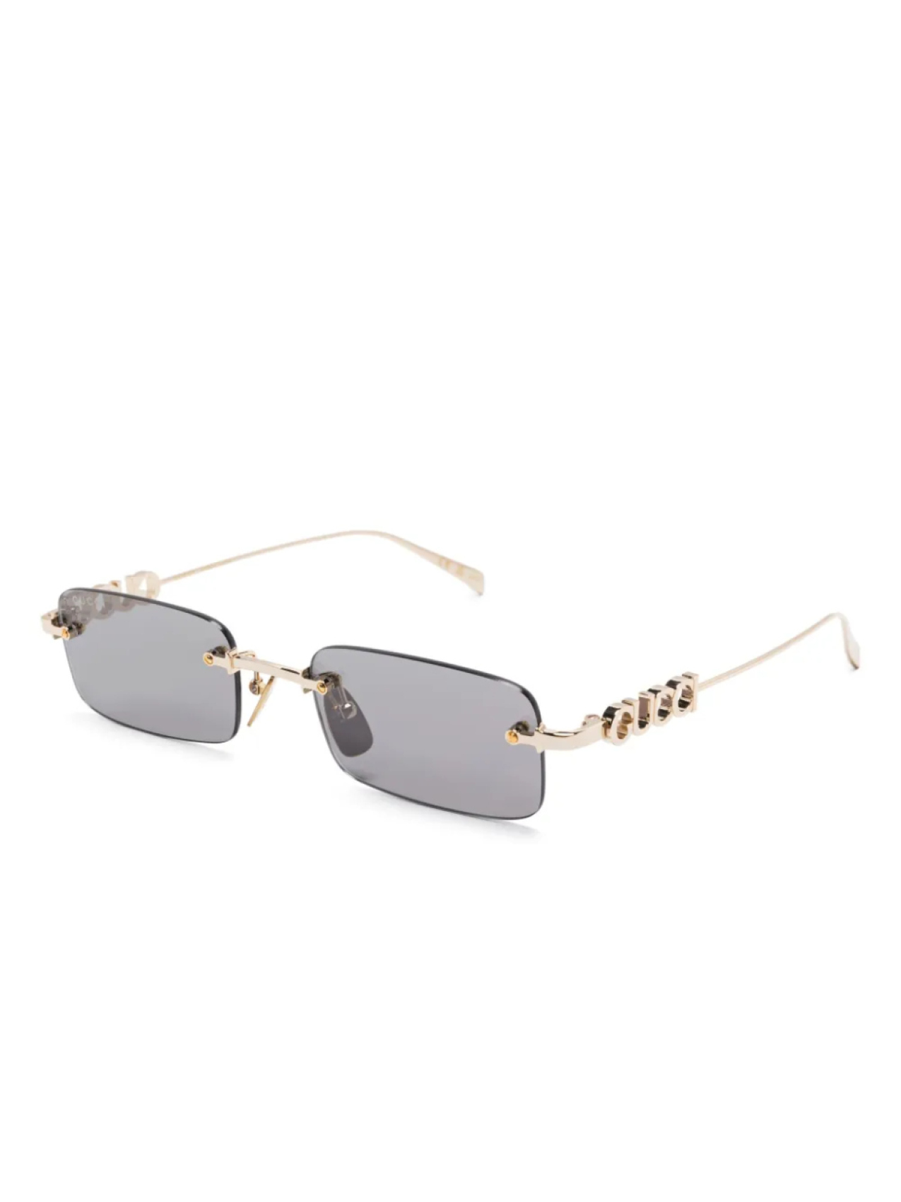 Солнцезащитные очки в прямоугольной оправе Gucci Eyewear, золотой — фото 2