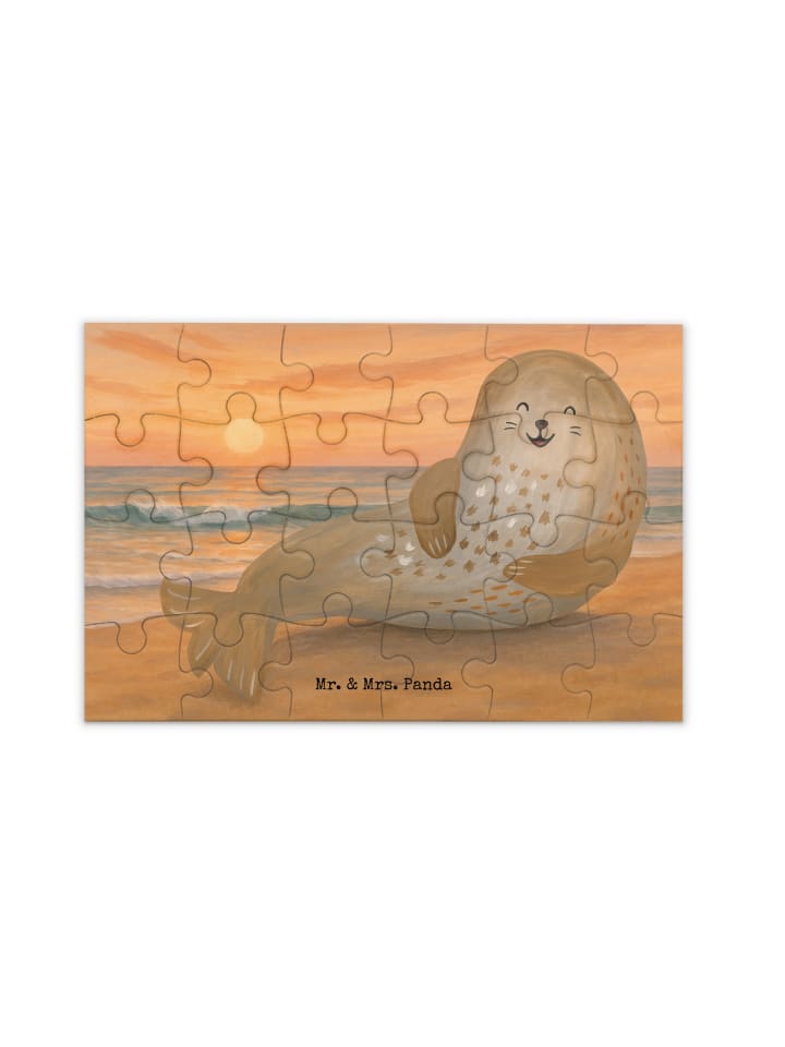 

Mr. & Mrs. Panda Печать-пазл с изображением смеющегося человека без слов, белого цвета