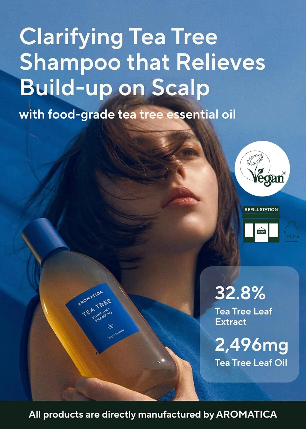 Очищающий шампунь с чайным деревом от AROMATICA, 400 мл Aromatica, Tea Tree Care — фото 2