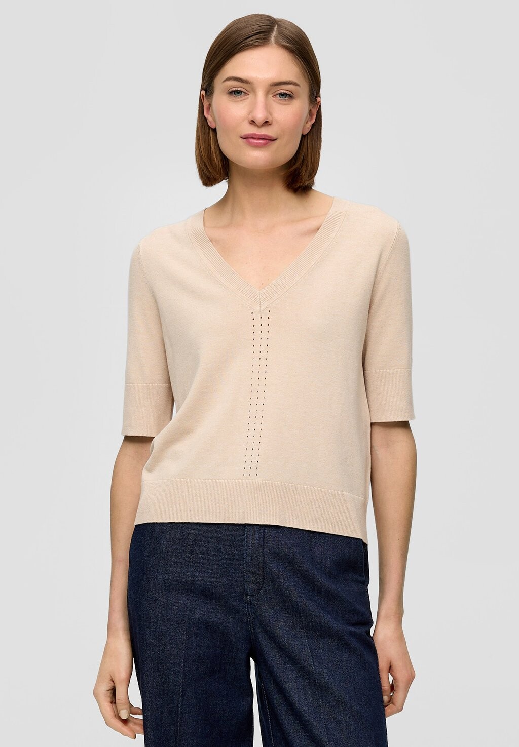 

Вязаный свитер MIT LOCHMUSTER s.Oliver BLACK LABEL, цвет beige