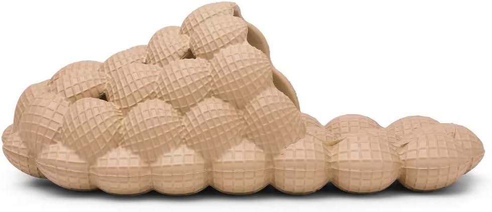 

Детские шлепанцы Cheval унисекс с пузырьками, массажные тапочки в виде мячей для гольфа, забавные тапочки с пузырьками в форме личи для спа, спальни, спортзала, душа, пляжа, ванны, коричневый