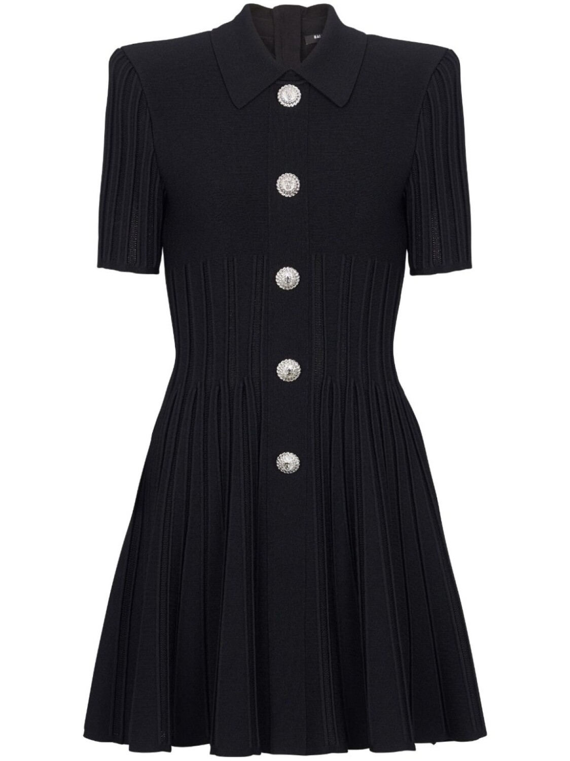 

Balmain платье мини в рубчик, черный