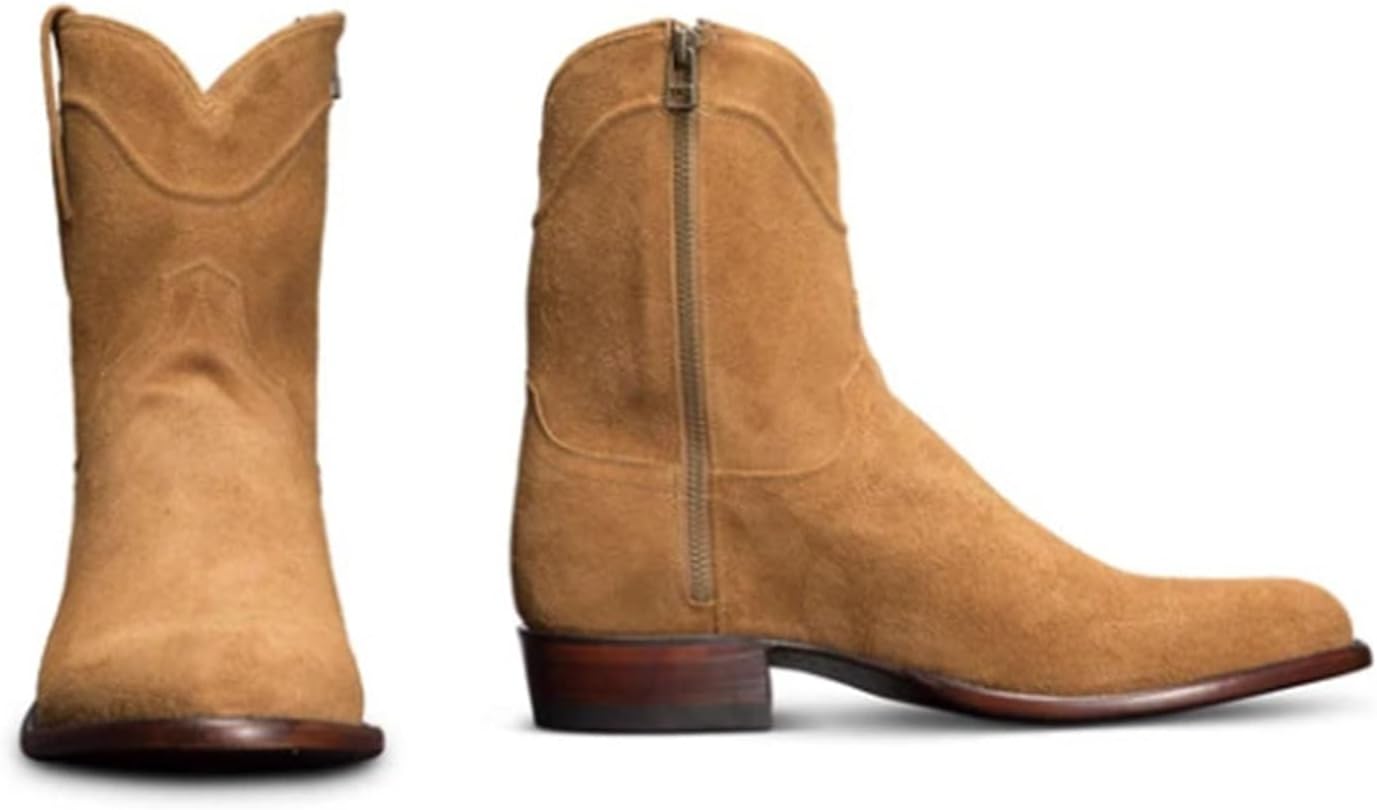 

Женские и мужские вестерн-ботинки DHAEY, ковбойские, пиратские, с заостренным носком, коричневый