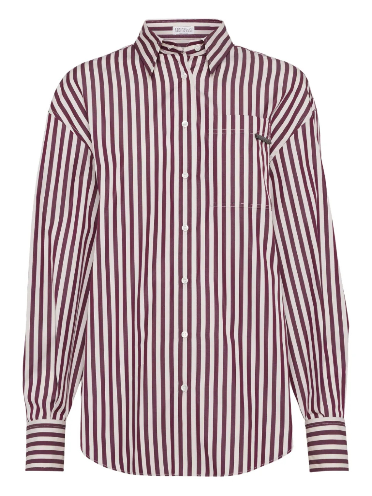 

Brunello Cucinelli рубашка в полоску, красный