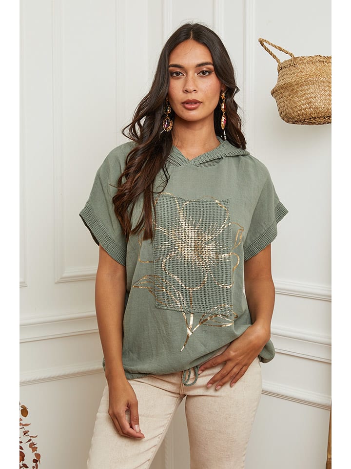 

La Compagnie Du Lin Зеленая футболка