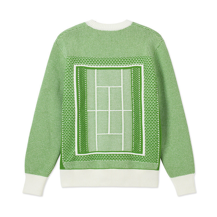 Lacoste Трикотаж мужской Crew Neck Moderate, с круглым вырезом, Grass зеленый/белый — фото 2