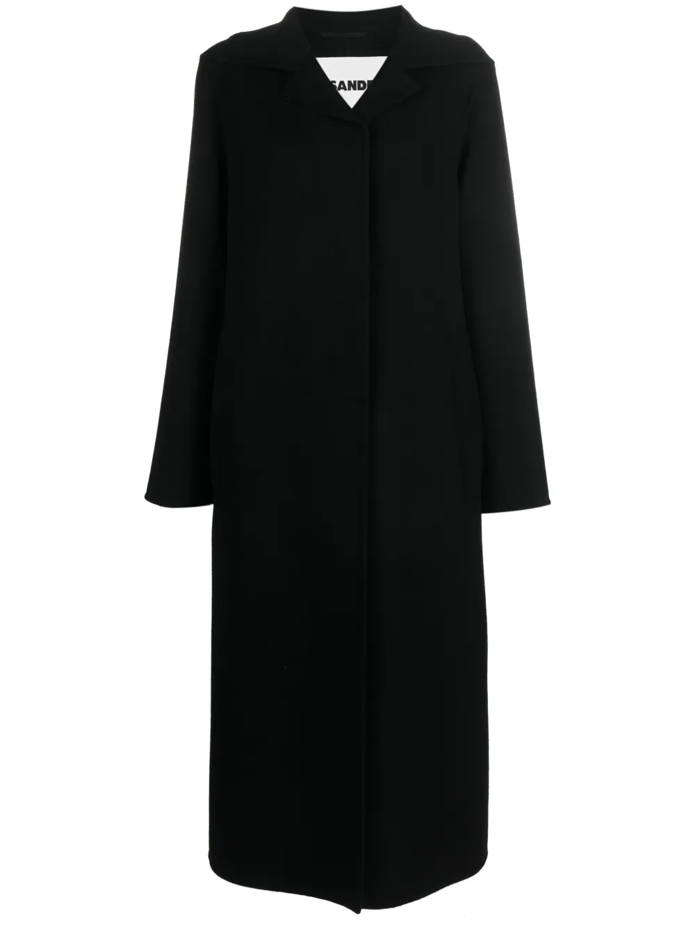 

Однобортное кашемировое пальто JIL SANDER, черный