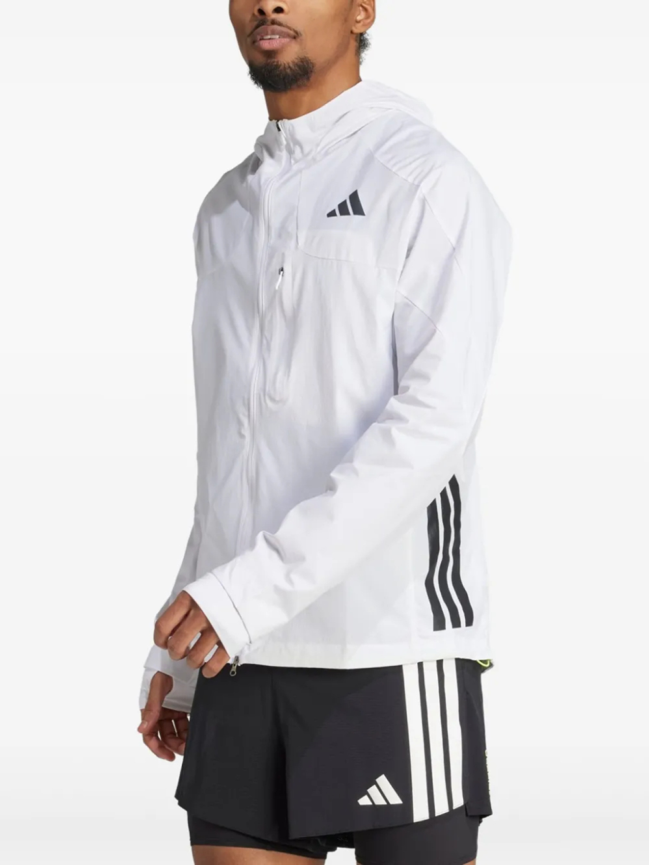 

Adidas легкая куртка с капюшоном, белый