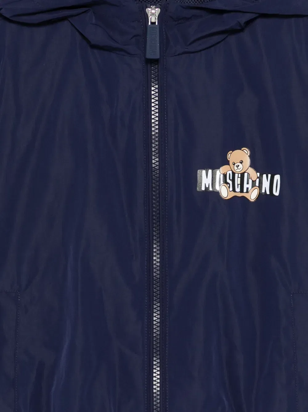 Куртка с капюшоном и принтом "плюшевый мишка" Moschino Kids, синий — фото 3