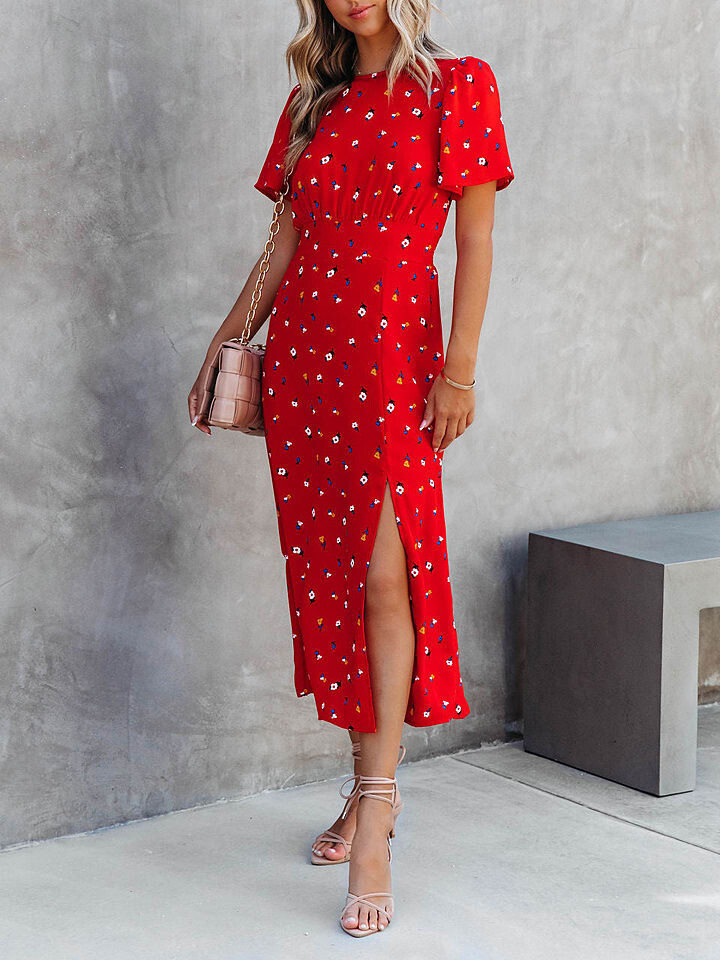 

Длинное платье Milan Kiss, цвет rot/weiãÿ/gelb