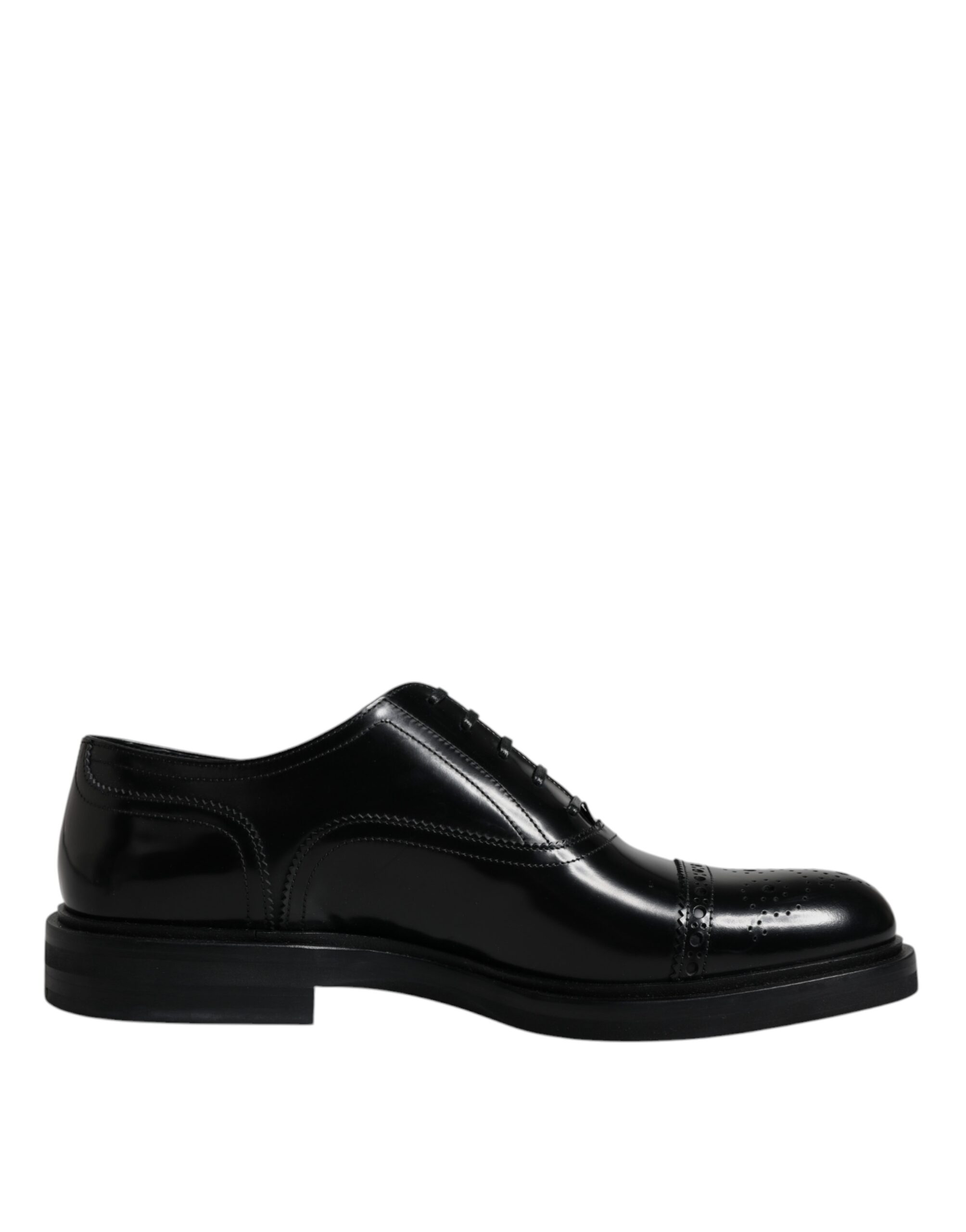 

Черные кожаные оксфордские туфли Wingtip для мужчин Dolce & Gabbana