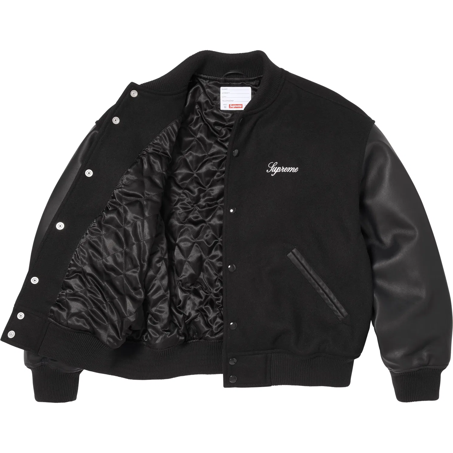 Куртка Cross Varsity, SS26 WEEK7, унисекс Supreme, Black — фото 4