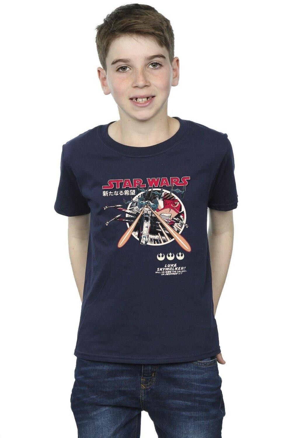 

Классическая футболка Люк Манга Star Wars, темно-синий