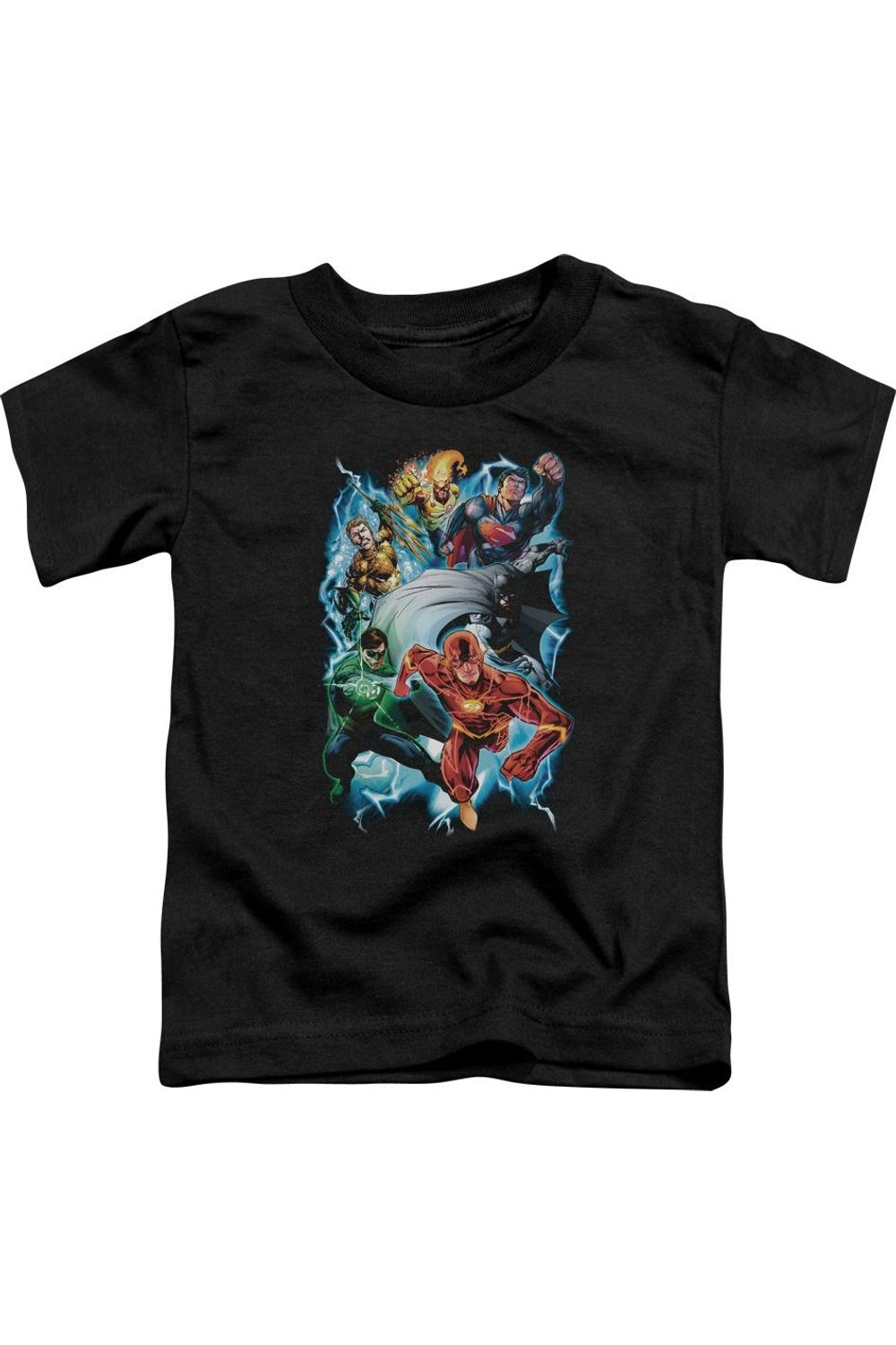 

Футболка с коротким рукавом для малышей Justice League of America Electric Team Gildan, черный