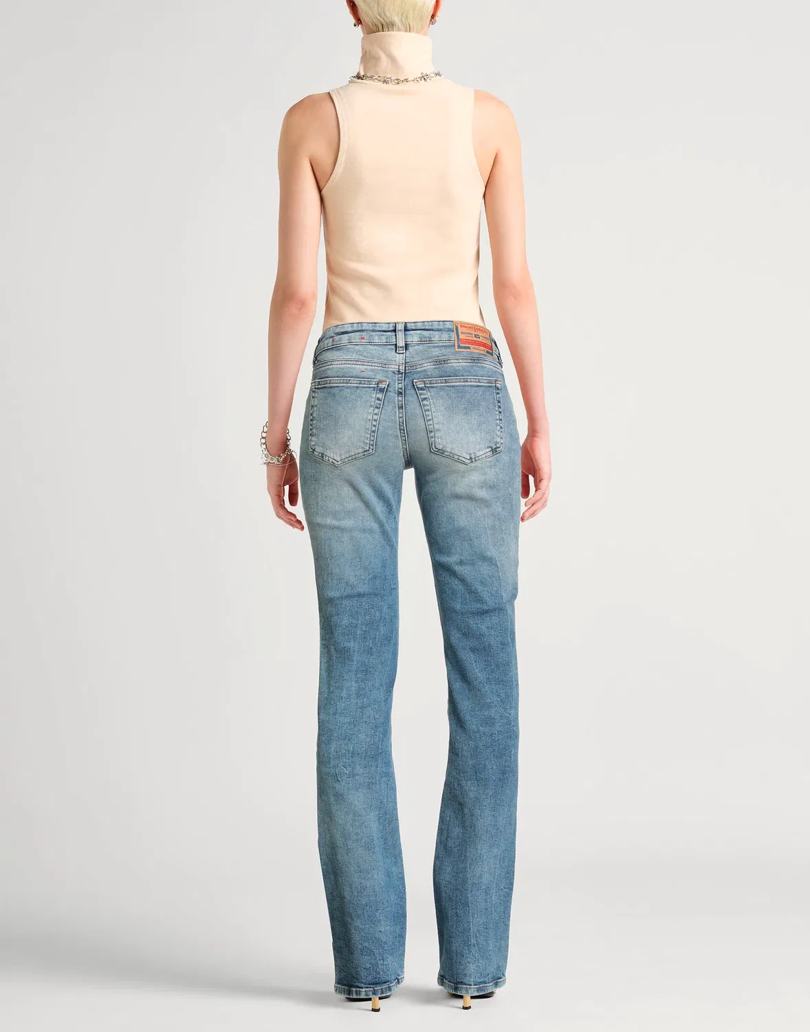 Джинсы boot-cut DIESEL синие — фото 3