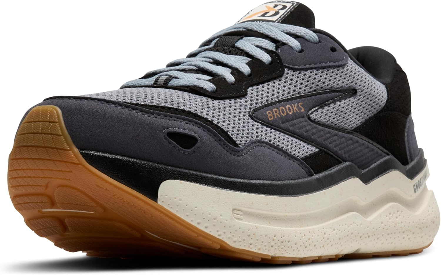 

Мужские кроссовки Brooks Ghost Max из замши и кожи нейтральной модели для бега и ходьбы, черный