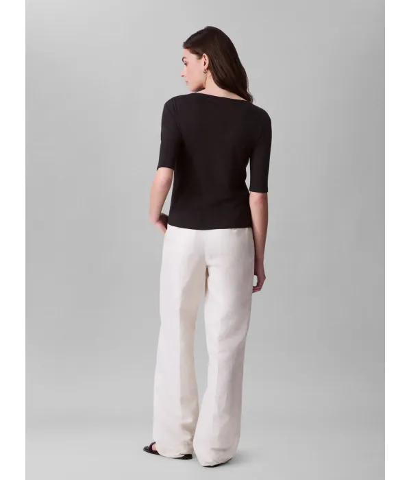 Блуза Slim fit Calvin Klein, черный — фото 3